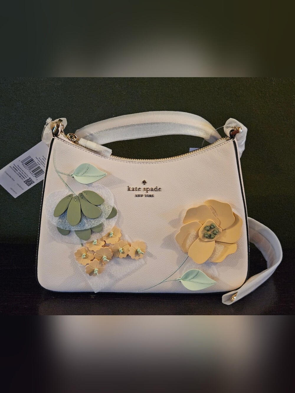 Kate Spade Margor Floral Shoulder Bag Purse peach New NWT - Picture 2 of 6